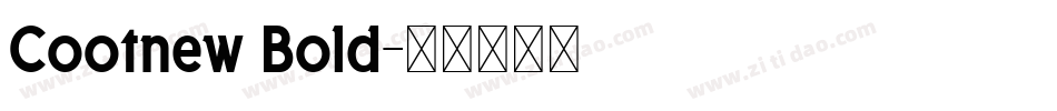 Cootnew Bold字体转换